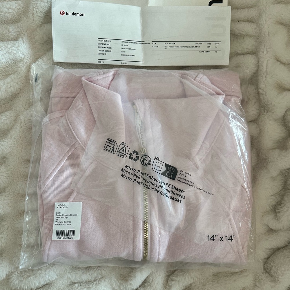 Lululemon Light Pink Athletic Jacket